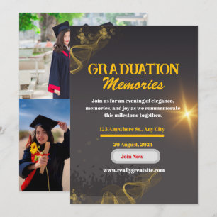 Bold Typography Graduation Invite 