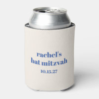 Bold Typography Ivory Blue Custom Cute Bat Mitzvah