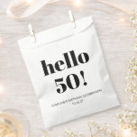 Bold Typography Ivory Modern 50th Birthday Party Favour Bag<br><div class="desc">Bold Typography Ivory Modern 50th Birthday Party Custom Favour Bag - age is editable</div>