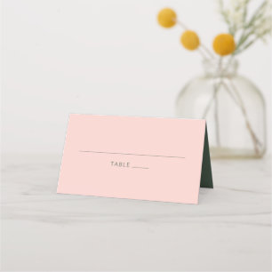 Bold Typography Modern Pink Green Bat Mitzvah Place Card