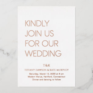 Bold Typography Modern Wedding
