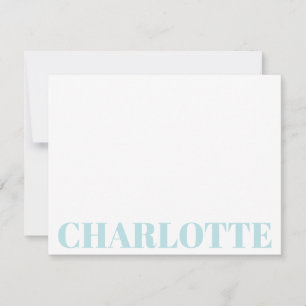 Bold Typography Personalized Blue Name Card