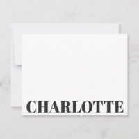 Bold Typography Personalized Name Black White