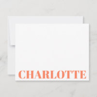 Bold Typography Personalized Orange Name