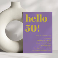Bold Typography Purple Yellow Modern Birthday 