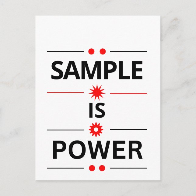 Bold Typography Quote  Postcard (Front)