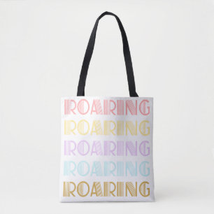 Bold Typography Retro Print Tote Bag
