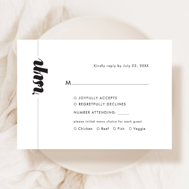 Bold Typography RSVP Response Card (Creator Uploaded)