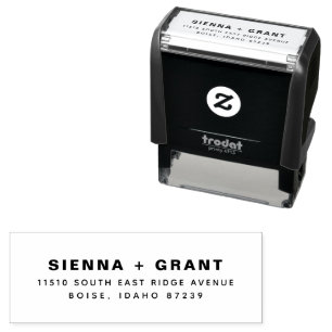 Bold Typography Self Inking Return Address Stamp