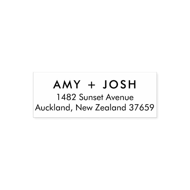 Bold Typography Self Inking Return Address Stamp (Design)