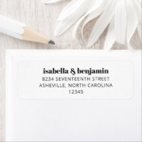 Bold Typography Simple White Modern Wedding
