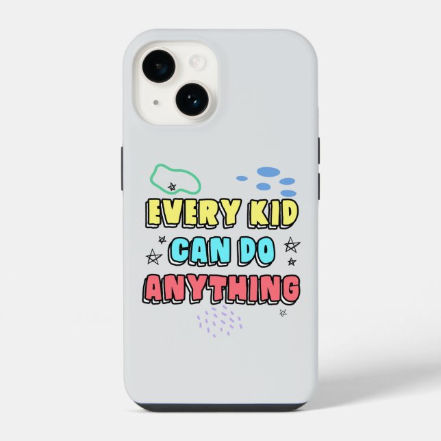 Bold Typography Statement Design for Kids  iPhone Case (Back)