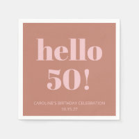 Bold Typography Terracotta Blush Modern Birthday