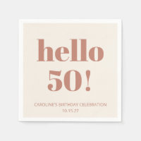 Bold Typography Terracotta Modern 50th Birthday 