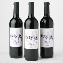 Bold Typography w/ Calligraphy 60th Birthday Party