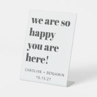 Bold Typography White Modern Wedding Welcome 