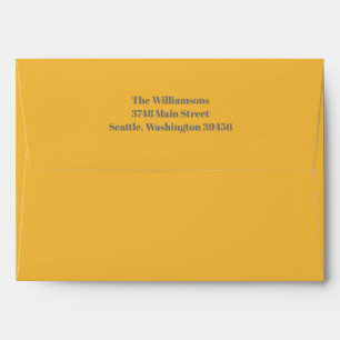 Bold Typography Yellow Grey Modern Birthday Party Envelope