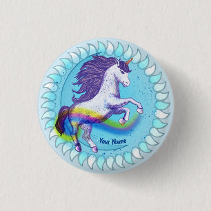 Bold Unicorn   1 Inch Round Button