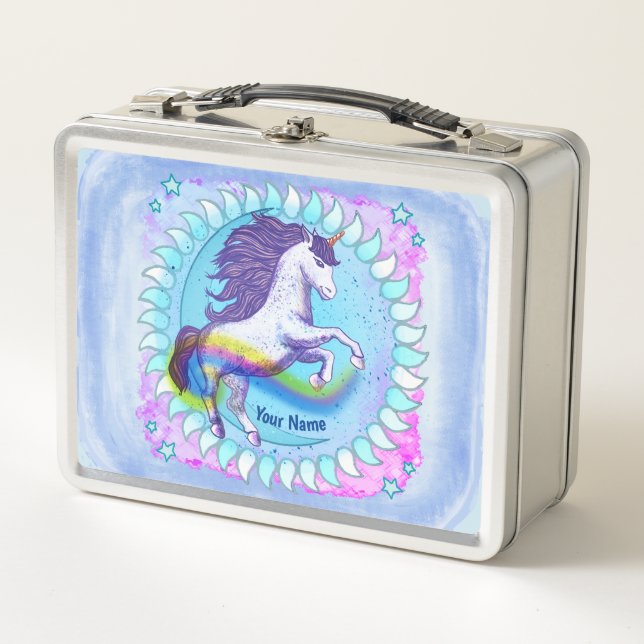 Bold Unicorn   Metal Lunch Box (Front)