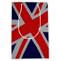 Bold Union Jack on Carbon Fiber Style Print