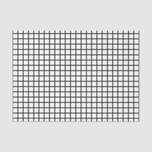 Bold Unisex Black & White Check Print Tissue Paper