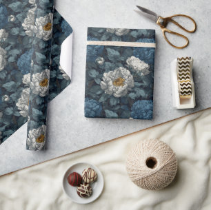 Bold Vintage Peonies Bouquet Wrapping Paper