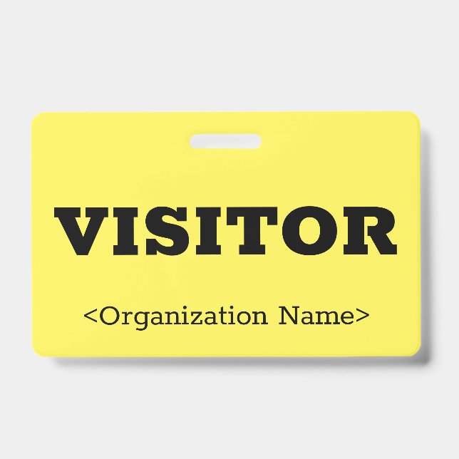 Bold "VISITOR" Badge (Front)