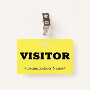 Bold "VISITOR" Badge