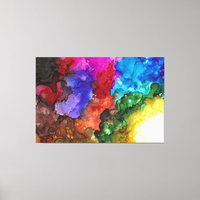 Bold, Vivid, Colourful Stretched Canvas Print (Front)
