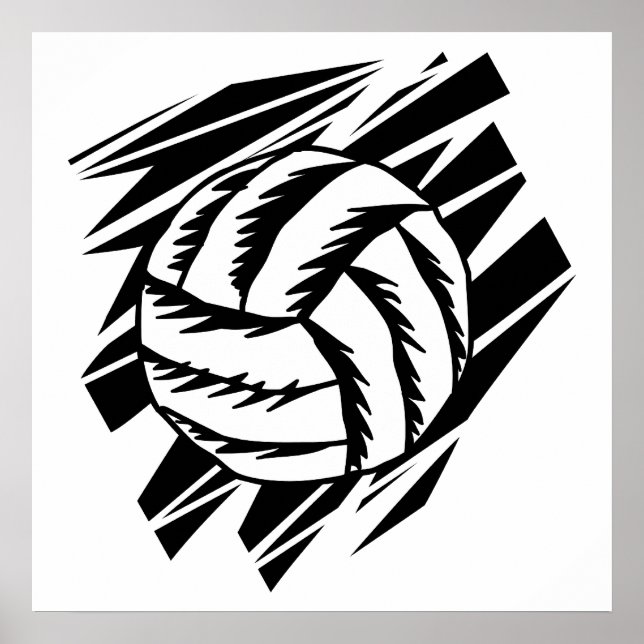 bold volleyball graphic poster (Front)