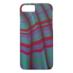 bold wavy abstract-red and blue iPhone 8/7 case