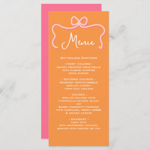 Bold Wavy Frame Bow Pink Orange Menu