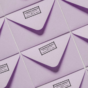 Bold Wavy Frame Return Address Self-inking Stamp