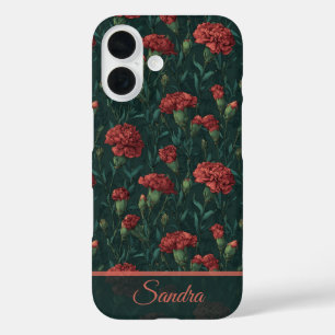 Bold Wedding Favours Carnation Flower Name iPhone 16 Case