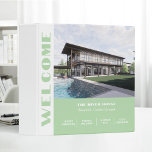 Bold Welcome Scrip Elegant Vacation Rental Guest Binder<br><div class="desc">A minimalist elegant vacation rental binder featuring a large photo on a white background with traditional classic typography. The perfect versatile binder for the guest information for your villa,  cottage or holiday home! A great way to welcome guests to your rental property and help them to settle in!</div>