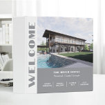 Bold Welcome Scrip Elegant Vacation Rental Guest Binder<br><div class="desc">A minimalist elegant vacation rental binder featuring a large photo on a white background with traditional classic typography. The perfect versatile binder for the guest information for your villa,  cottage or holiday home! A great way to welcome guests to your rental property and help them to settle in!</div>