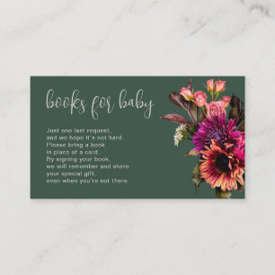 Bold Wildflower Books For Baby Floral Enclosure Card