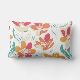 Bold Y2K Wildflower Vibrant Colours for Spring Lumbar Pillow
