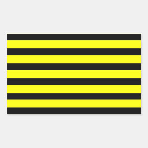 Bold Yellow and Black Bumble Bee Striped Pattern Sticker