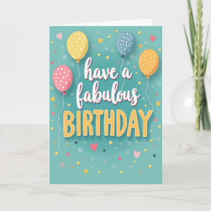 Bold Yellow Birthday Card