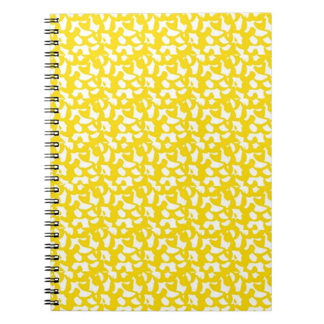 Bold Yellow Patterns Design  Notebook (Front)