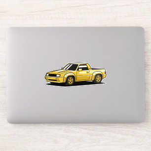 Bold Yellow Pickup Toon