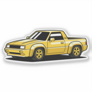 Bold Yellow Pickup Toon