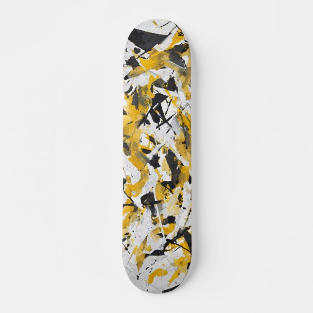 Bold Yellow Urban Camo Skateboard (Devant)