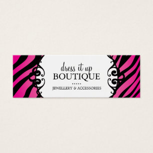 Bold Zebra Print Jewellery Designer Hang Tags