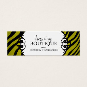 Bold Zebra Print Jewellery Designer Hang Tags