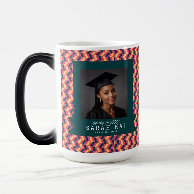Bold Zigzag Pattern Certified Nurse Magic Mug (Left)