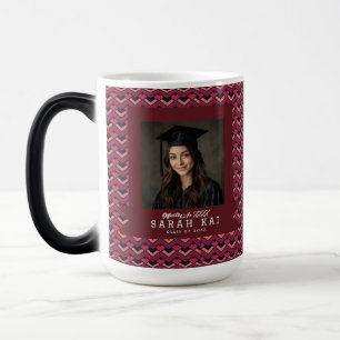 Bold Zigzag Pattern Son Graduation Gift Magic Mug