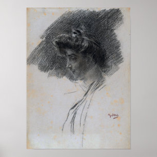 Boldini - Bust Of A Young Woman In Profile Poster