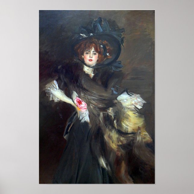 Boldini - Portrait Of Mademoiselle Lanthelme 1907 Poster (Front)